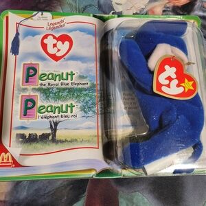 2000's Ty Peanut the Royal Blue Elephant Plush